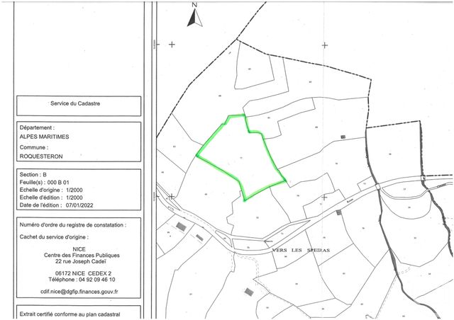 terrain à vendre - 6430.0 m2 - ROQUESTERON - 06 - PROVENCE-ALPES-COTE-D-AZUR - Century 21 Maison De L'Immobilier