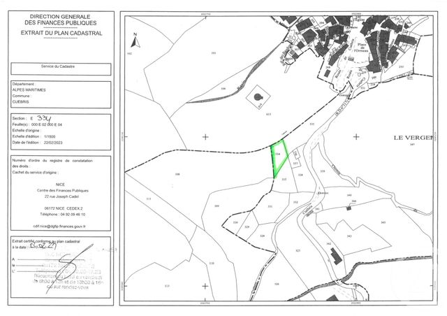terrain à vendre - 380.0 m2 - CUEBRIS - 06 - PROVENCE-ALPES-COTE-D-AZUR - Century 21 Maison De L'Immobilier